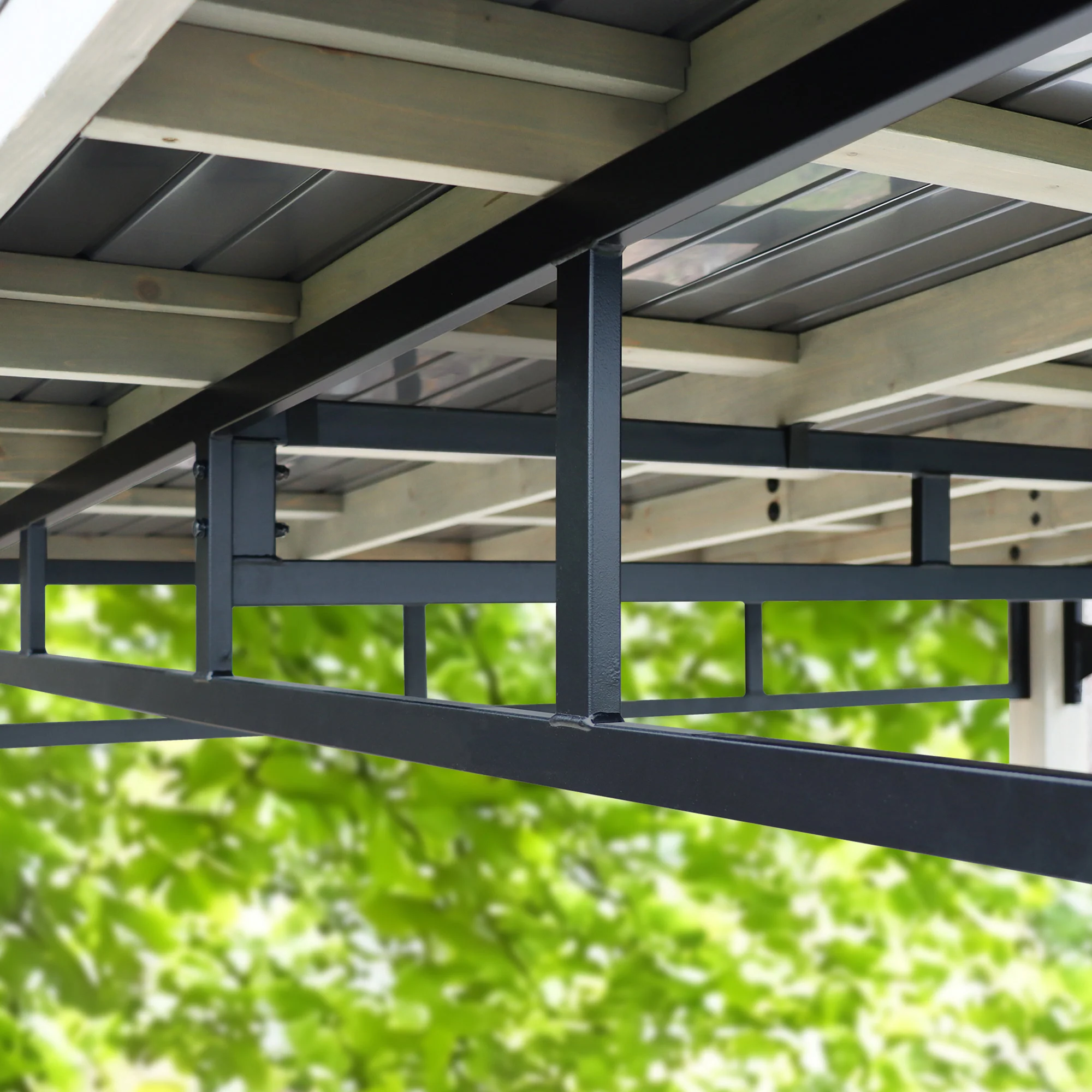 Outdoor Gazebo Top Structure Detail: Metal Frame & Sunshade Roof Design (for Product Detail Display)