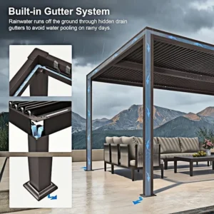 Outdoor Aluminum Pergola Patio Shade Structure HANNAH