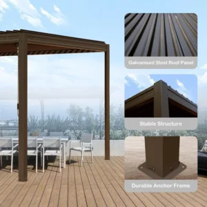 Outdoor Aluminum Pergola Patio Shade Structure HANNAH