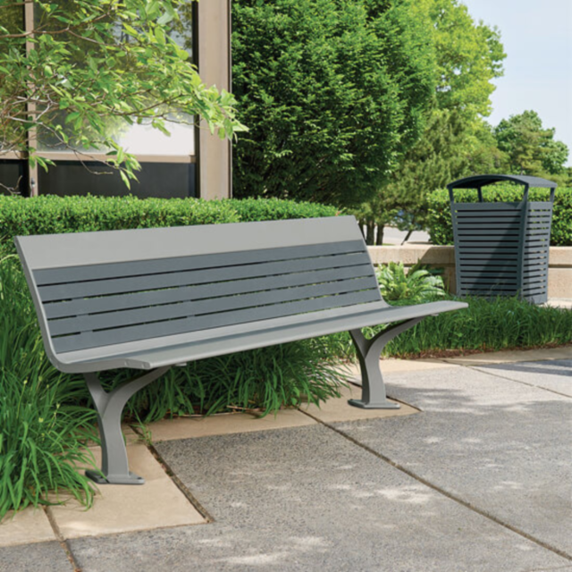 pic for Maintenance Free Benches Supply: Metal Outdoor Benches and Seats for Commercial Park, Garden, or Patio4