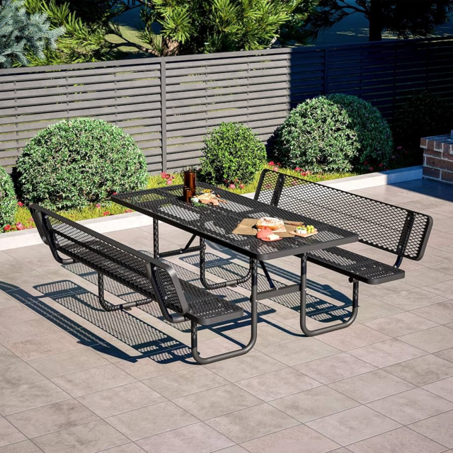 pic for Maintenance Free Benches Supply: Metal Outdoor Benches and Seats for Commercial Park, Garden, or Patio6